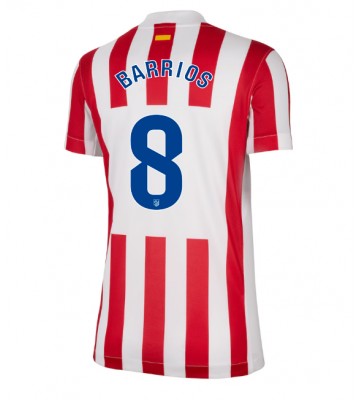 Atletico Madrid Pablo Barrios #8 Primera Equipación Mujer 2025-26 Manga Corta